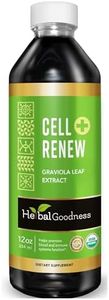 Herbal Goodness Cell Renew Plus - Graviola Soursop Leaf Extract - Rejuvination Cellular Support Immune Boost Calm Support - Soursop Leaves Organic -Guanabana Leaves Supplements - 12oz Soursop Juice -