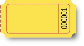 School Specialty 042462 Single Roll Tickets, 1" x 2", Yellow (Pack of 2000)