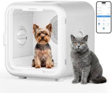 Samrado Automatic Pet Dryer Box for Cats & Small Dogs, 68L Dog Cat Dryer for Pet Grooming, Quiet 40dB Hands-Free Drying, App-Control, 6 Modes, Temperature Control & Overheat Protection