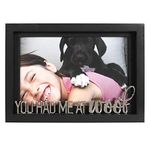 Malden International Designs You Had Me At Woof 4x6 Black Inset Metal Attachment Expressions Frame