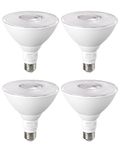 EDISHINE LED PAR38 Flood Light Outdoor Bulb 4 Pack, 18W (120W Equivalent), Dimmable Waterproof Flood Light Bulbs, E26 Base, 5000K Daylight 1800LM for Yard Porch Driveway, ETL Listed