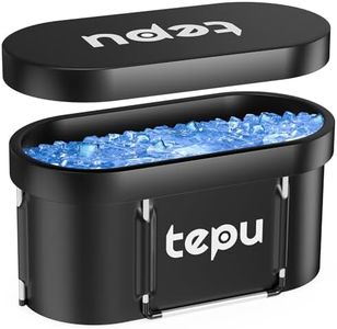 TEPU 129 Gal Ice Bath Tub for Athletes, Portable Oval Cold Plunge Tub Suitable for Post-Exercise Recovery and Post-Work Relaxation, Ice Plunge Tub for Home Gardens, Gyms, Arenas and Indoor Use