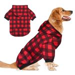 GreenJoy Plaid Dog Sweaters Hoodies Sweatshirts for Dogs Cats, Warm and Soft Cold Weater Coats for Christmas and Everyday Wear. (XX-Large, Plaid)