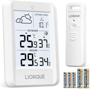 LIORQUE Weather Stations with Outdoor Sensor Wireless Indoor Outdoor Thermometer Hygrometer, Temperature and Humidity Monitor with Weather Forecast, Barometric Pressure, Date