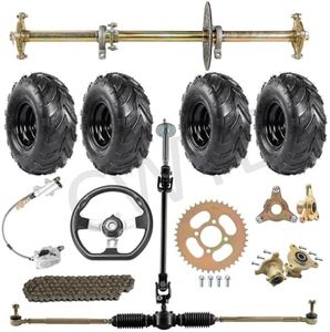 CWTD All-in-One Go Kart & Drift Trike 32" Rear Axle Kit with 6" Wheel Tires for Custom Builds & Repairs ATV, Quad, & Golf Carts Drift Trikes and Similar Vehicles