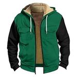 Jean Jacket Men Mens Down Jacket Sherpa Jacket Boys Winter Coat Mens Winter Jacket Y2k Jacket Trench Coat Men Snowboard Jacket Men Men's Denim Jackets Heated Coat（4-Green,5X-Large）