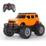 popsugar Off Roader Rechargeable Remote Control Car Monster Truck with 2 Speeds and 4 Headlight Modes | Lithium Battery | C-Type Charging | Remote Control Car for Kids | Made in India