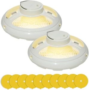 Trampa para Pulgas, 2 piezas Trampa de Luz LED para Pulgas, Trampa Para Pulgas y Chinches con 4 Modos y 10 Pegatinas de Captura, Control de Plagas de Mascotas, Lámpara No Tóxica para Atrapar Pulgas