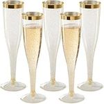 36 Plastic Champagne Flutes, 6.5 Oz