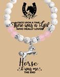 MAOFAED Horse Bracelet Horse Owner Gift There Was A Girl Who Really Loved Horse Horse Gift for Girls (once upon horse beadCA)