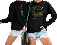 VILOVE Acotar Velaris Sweatshirt Women City Of Starlight Pullover Vintage Stars Graphic Shirt Causal Long Sleeve Hoodie, Black, S