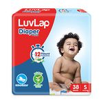 LuvLap Pant Style Baby Diapers, Small (S), 38 Count, For babies of Upto 4-8Kg with Aloe Vera Lotion for rash protection, with upto 12hr protection, Diapers