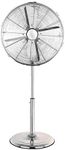 Elito Home & Garden Chrome Floor Standing Pedestal Desk Fan Industrial Home Office Fan (16" Chrome Stand Fan)