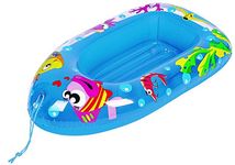 Atosa 06004 Small World Toys Active Edge - Sea Life Child`s Boat Inflatable, Blue,Green, L