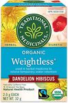 Traditional Medicinals Organic Weightless Dandelion Hibiscus Herbal Tea, 16 Bags (Pack of 1)