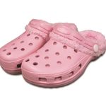 Town & Country Kids Clogs/Cloggies,Flexible and Ultra-Lightweight with Elastic EVA Material. (Pink Fleecy UK Child 5)