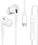 TMY USB C Headphones, Type C Earbuds Compatible for iPhone 15/15 Pro/ 15 Pro Max Samsung S24 Headphones with Microphone Noise Isolation Stereo Wired Earphones (TMYPP34)