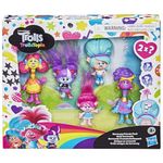 Trolls TrollsTopia Harmony Friends Pack Toy Figure Playset - Includes 5 Dolls with 2 Hair Figure Accessories