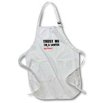 3dRose Trust Me I'm Almost A Lawyer-Fun Law Humor-Funny Student Gift-Full Length Apron, 22 by 30-Inch, Black, with Pockets (apr_195612_4)