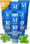 Mouthology 10% Nano Hydroxyapatite Toothpaste (6pk, Fluoride Free), Whitening*, Supports Enamel Care*, Appropriate for Sensitive Teeth*, SLS Free, Xylitol nHA Toothpaste Adults, Mint 4oz (USA Made)