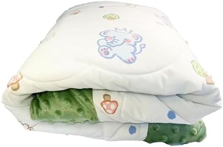 Cuite Pumpkin Baby Toddler Bed Comforter, Down Alternative Toddler Comforter All Season,Quilted Toddler Blanket for Daycare,Baby Crib Quilt for Boys and Girls,(47x 59 Green)