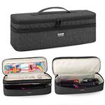 Teamoy Double-Layer Travel Storage Bag Compatible with Revlon One-Step Hair Dryer and Volumizer Hot Air Brush and Attachments, Black(Bag Only)