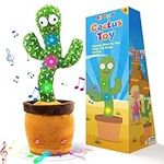 Ayeboovi Dancing Talking Cactus Baby Toy, Mimicking Recording Toy Repeats What You Say, Singing 120 Songs Toddler Toys Gifts for Valentine's Day Easter for Kids Autism Toys for 3 4 5 6+ Year Olds