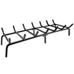 CADANI Fireplace Grate 30" Fire Grate - Cast Iron Fireplace Log Grate with 7 Solid Steel Bars - for Fireplace Fire Pit Wood Stove Both Indoor and Outdoor Use