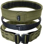 Bear Armz Tactical Battle Belt | Molle Riggers Belt | Duty Belt | Heavy Duty Anti-Slip Pad & Inner Belt Comb | 2-In-1 System, Od Green, Medium