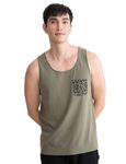 DAMENSCH Men Neo-Cool Casual Tank Tops- Camo Olive- X-Large