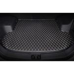 HEXES Premium for Toyota HYRIDER Custom Fitted Car Trunk/Boot/Dicky Base Mat | Italian Leather | for Passenger Car | Black with Beige Thread