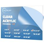 CALPALMY (2-Pack) 11 x 14” Clear Acrylic Sheet Plexiglass – 1/8” Thick; Use for Craft Projects, Signs, Sneeze Guard and More; Cut with Cricut, Laser, Saw or Hand Tools – No Knives