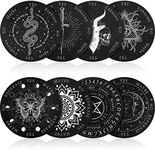 8 Pack Pendulum Board for Divination Dowsing Board Divination Metaphysical Message Witch Wooden Board Wiccan Decision Making Pendulum Kits for Beginners, 6 Inch (Retro Style)