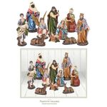 Carousel Home and Gifts Large Traditional Deluxe Christmas Nativity Set Scene With 10 Detailed Figures