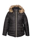 LURE JUNIOR Girls Winter Jacket Black 10-12 Years