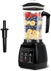 Spector 2L High Speed Commercial Blender, Mixer Food Processor, Juicer Smoothie With Timer, Ice Breaker, Ice Crush, 5 Modes, 10 Speeds, 1600W Power Motor, Blend, Chop, Grind & Purée, Black
