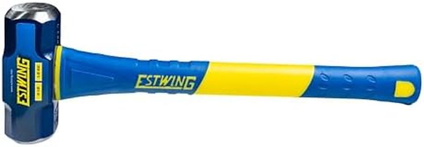 Estwing 4-Pound Hard Face Sledge Hammer, 50-55 HRC, 16-Inch Fiberglass Handle, Overstrike Protection, Textured Grip