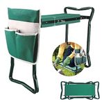 Garden Kneeler and Seat Stool Heavy Duty Garden Folding Bench with Large Tool Pocket and Soft EVA Kneeling Pad for Gardening Lovers