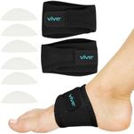 Arch Support Brace by Vive - Plantar Fasciitis Strap for Foot Pain, High Arches & Flat Feet - Compression Wrap - Insert for Under Socks & Shoes - Relieves Aches & Pains