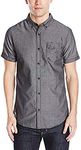 Burnside Men's Ink Short Sleeve Shirt, Black, XX-Large