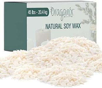 Oraganix Natural Soy Wax DIY Candle Making Kit and Candle Making Supplies - Premium Soy Candle Wax, 100 6-Inch Pre-Waxed Candle Wicks, 2 Metal Centering Devices (45 lb)