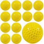 HANKLENSS 12 Pack Dimpled Softballs for Pitching Machine - 12 Inch Practice Balls for Hitting and Fielding, Rubber Softballs for Hand-Eye Coordination