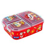 Zawadi Global Paw Patrol Kids Childrens Multi Compartment Rectangular School Travel Lunch Food Box Sandwich Bento Container, BPA Free