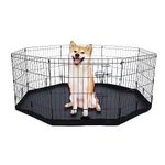 Dog Playpen Bottom Pad/Top Cover,[Playpen Not Included !!!] Octagon Playpen Kennel Cover,Playpen Cover for Pets,Leak-Proof and Easy to Clean.Suitable for Metal 8 Plate Fence 24 inch Pet Pen Cover