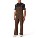 Dickies Mens Bib Overalls, Rinsed Timber, 34W x 32L US