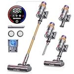 Cordless Vacuum Cleaner, 550W/45Kpa, Max 60 Mins Runtime, Wall-mounted Charging, Self-Standing, vacuum cleaner with Touch Screen, stick vacuum for Home, 2025 Latest Motor, SunSare X7A
