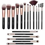 Makeup Brushes Lospu HY Makeup Brushes Set 18-Piece Rose Golden Make-up Brush Sets Premium Synthetic Wood Handle Face and Eye Brushes for Foundation, Powder, Concealers, Blush, and Eyeshadow