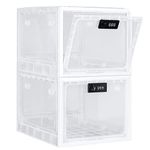 Lockable Box, Medicine Lock Box for Safe Medication, Premium Material Lockable Storage Box Locking Organizer Bin for Fridge Food/Snacks/Phone/Tablet Jail/Home Safety