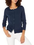 Amazon Essentials Women's Plus Size Lightweight Crewneck Cardigan Sweater, Navy, 3X