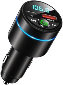 Mohard Trasmettitore FM Bluetooth 5.3 per Auto, Ricarica Rapida PD 30W & QC3.0 18W Adattatore Bluetooth Auto Interamente in Metallo, Cancellazione del Rumore per Chiamate in Vivavoce, Musica Hi-Fi